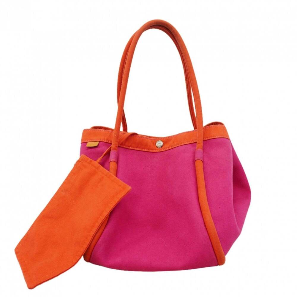 Hermes Sac Baga Tote Bag, Canvas, Red/Pink, Women's, P2762543 - Picture 1 of 12